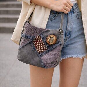 Concubine Handmade Patchwork Crossbody Bag – Boho Fabric Purse
